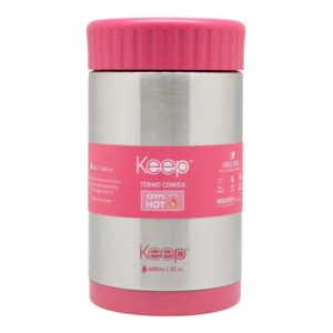 Keep Termo de Comida Metalico 600 ml Rosado