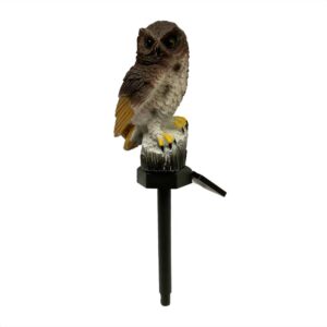 Figura Buho Decorativa Solar con Estaca
