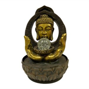 Fuente de Agua Decorativa Cabeza Buda con Luz