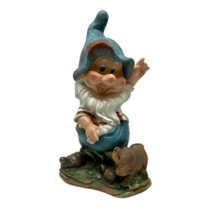 Figura Decorativa Gnomo de Jardin Diseño J 40 cm Poliresina