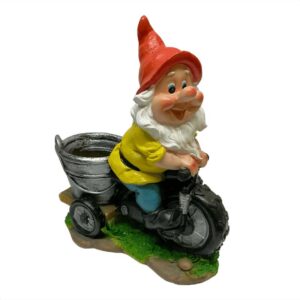 Figura Decorativa con Macetero Gnomo de Jardin Diseño G 30 cm Poliresina