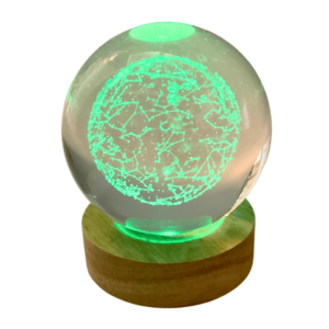 Esfera 3D Decorativa Led USB con Base Constelaciones 8 cm
