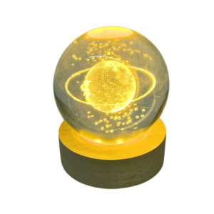 Esfera 3D Decorativa Led USB con Base Galaxia Futbol 6 cm