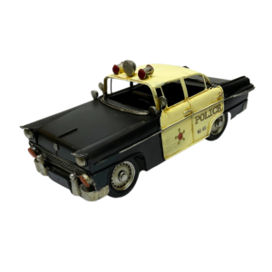 Figura Decorativa Auto Policia Vintage Metalico 31x14x12 cm