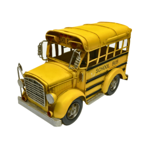Figura Decorativa Metalica Bus Escolar Amarillo 35 x 18 x 20.5 cm