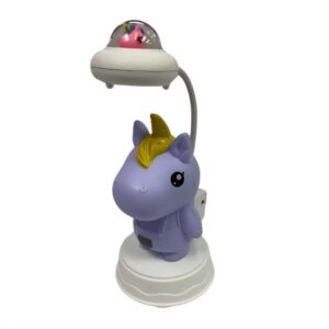 Lampara Infantil Sobremesa Recargable Unicornio Morado