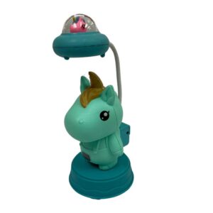 Lampara Infantil Sobremesa Recargable Unicornio Verde
