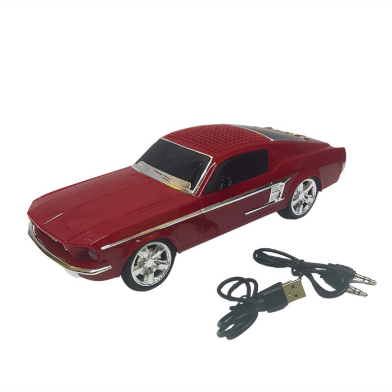 Parlante Portatil 10w Auto Clasico Mustang Rojo - Imagen 3