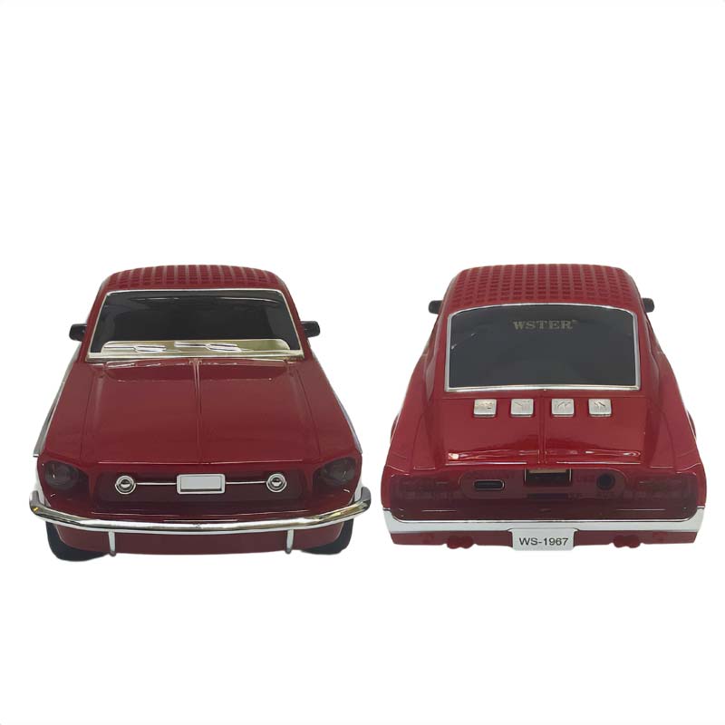 Parlante Portatil 10w Auto Clasico Mustang Rojo - Imagen 2