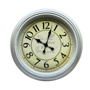 Reloj Mural 50 cm Blanco Vintage