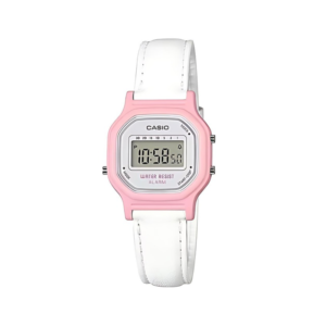 Casio Reloj Digital Rosado Blanco cuero LA-11WL-4ACF
