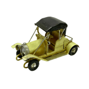 Figura Decorativa Metalica Auto Pequeño Crema 11 x 7 x 5 cm