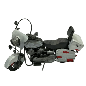 Figura Decorativa Metalica Motocicleta Policial 26 x 15 x 6 cm