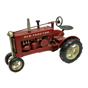 Figura Decorativa Metalica Tractor Rojo 29 x 18 x 19 cm