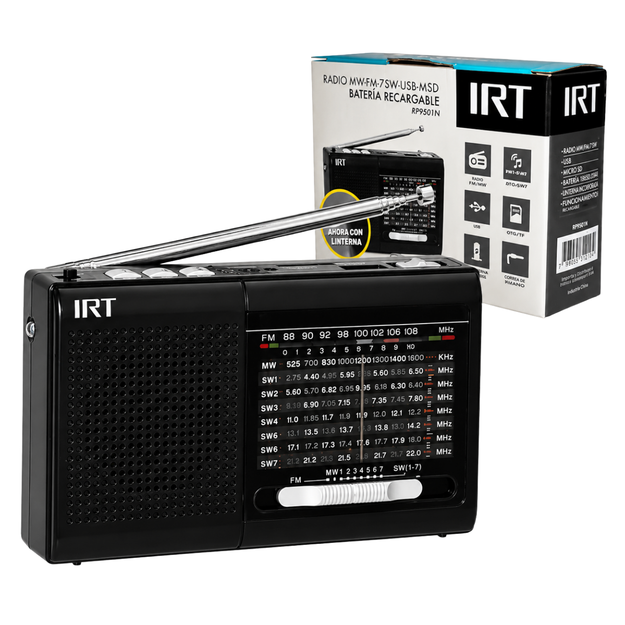 Radio Portátil IRT 9 Bandas